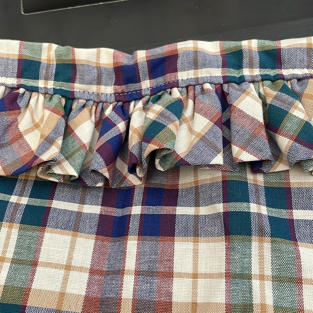 Longaberger 13” measuring basket liner plaid